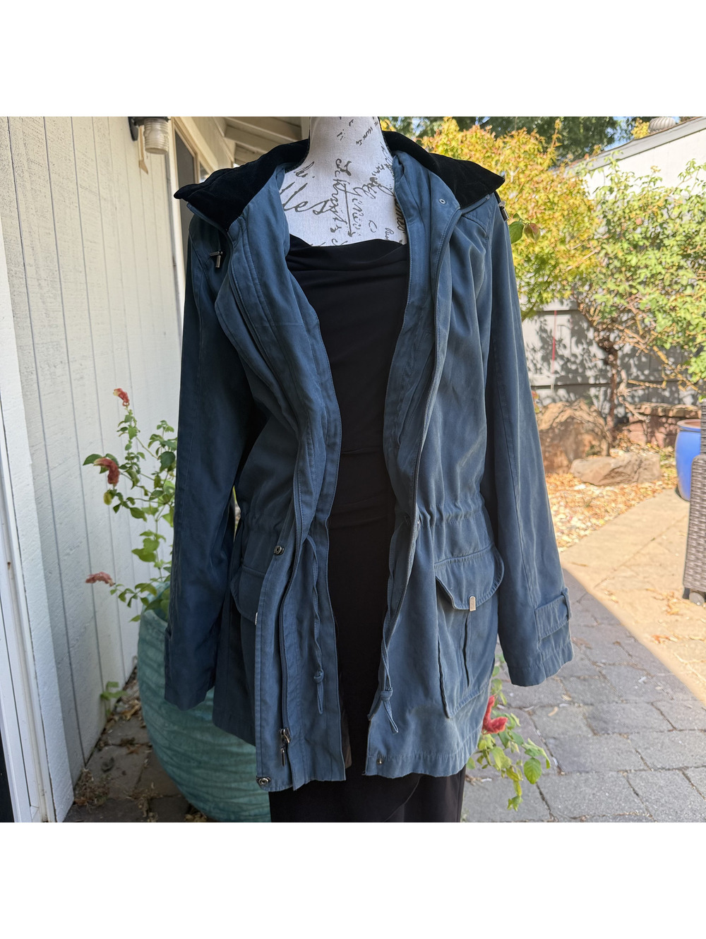 Vintage 90s Y2k St. John’s Bay Teal Convertible 3 in 1 Utility Jacket Coat L